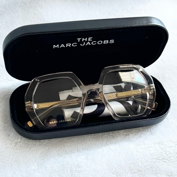 MARC JACOBS Women’s MJ 1077 Beige Hexagon Eyeglasses - Picture 2 of 8